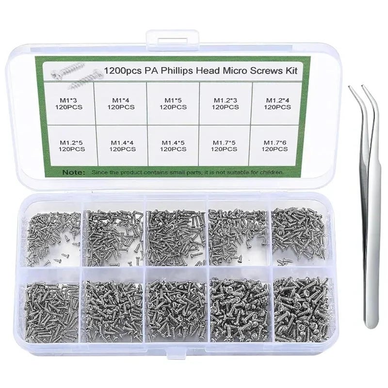1200Pcs Mini Wood Screw Kit For DIY Electronics Watch And Sunglasses Repair - Image 3